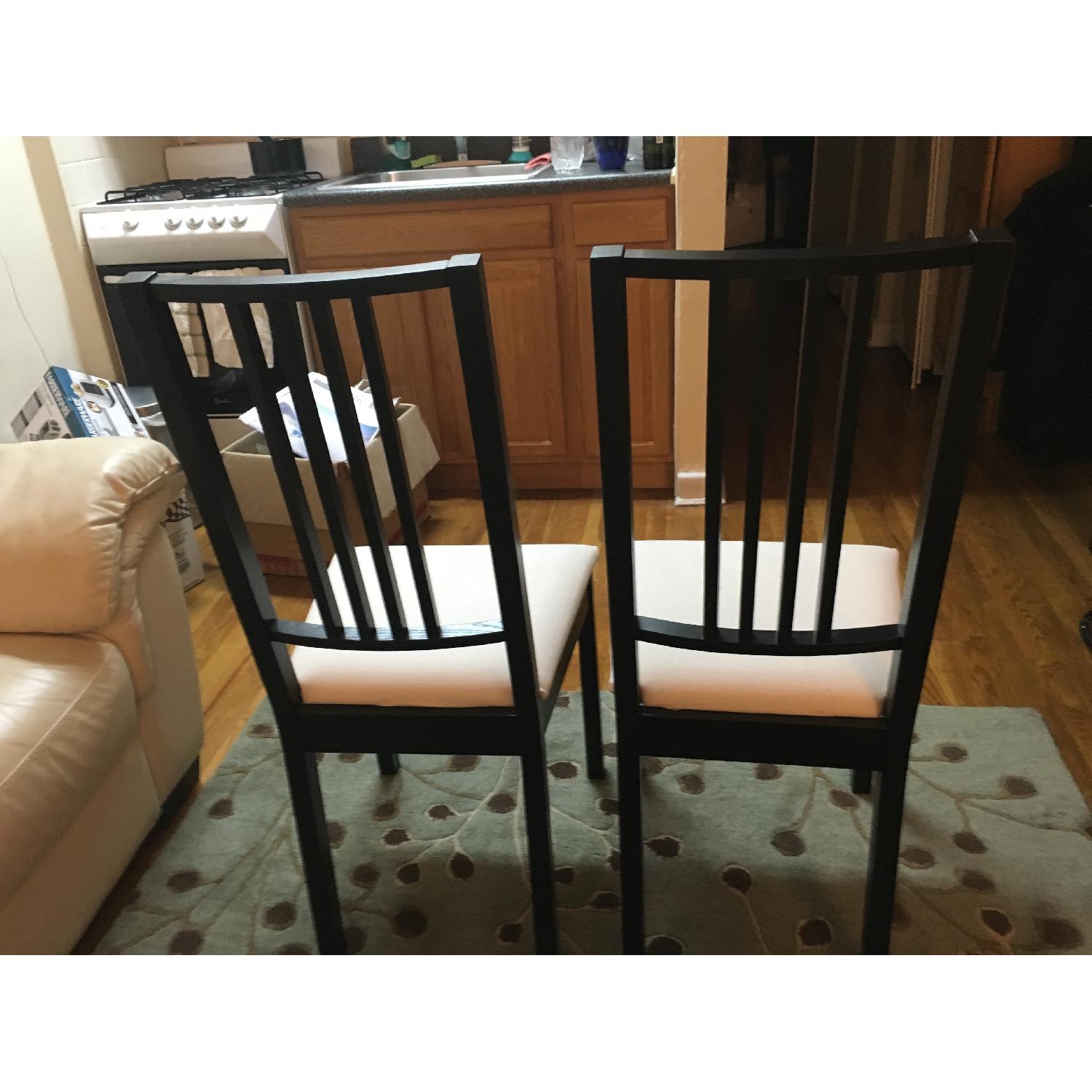 Ikea Black Chairs w/ Removable Covers - Pair - image-3