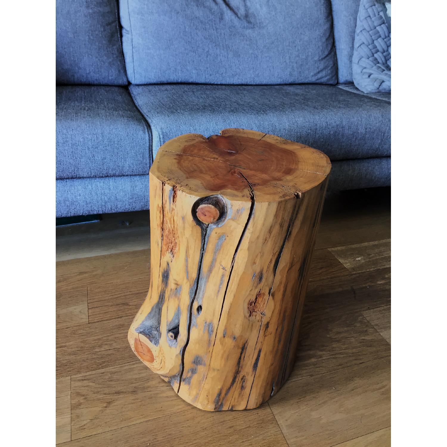 West Elm Natural Tree Stump Side Table - image-1