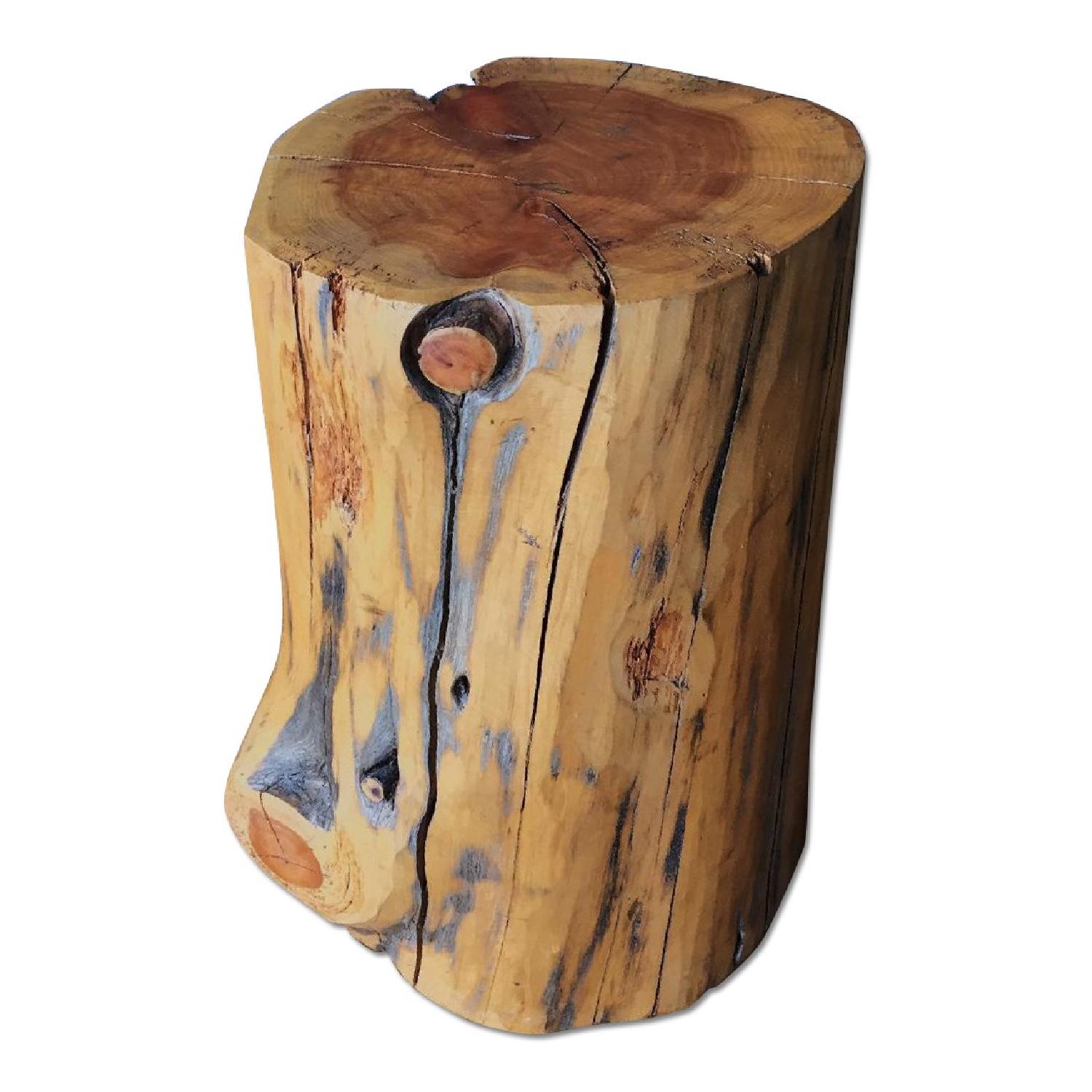 West Elm Natural Tree Stump Side Table - image-0