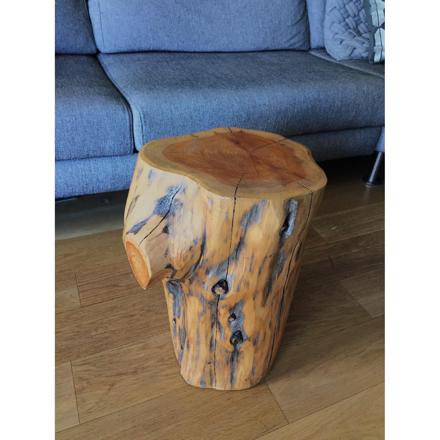 West Elm Natural Tree Stump Side Table - image-1
