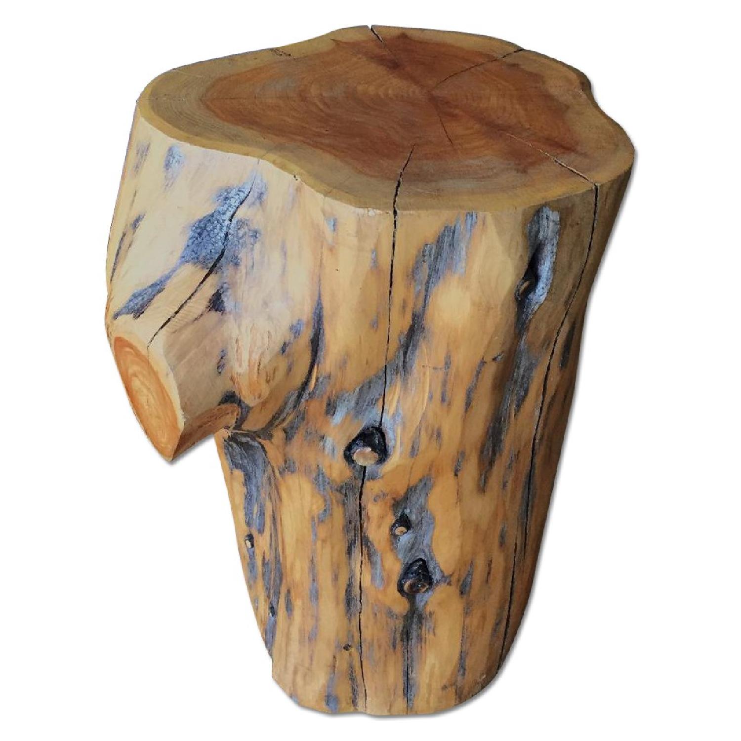 West Elm Natural Tree Stump Side Table - image-0