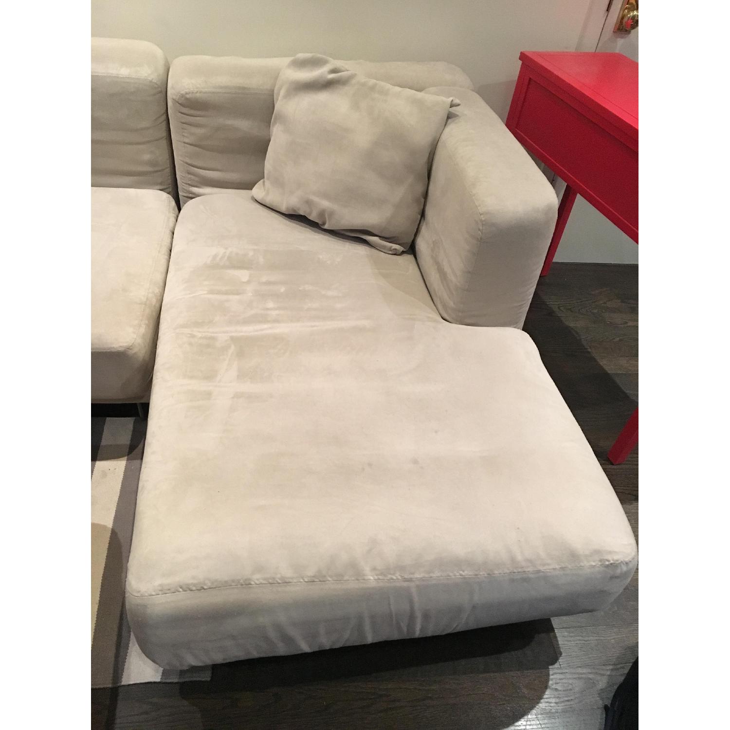 Ikea Tylosand Cream-Colored Sectional Sofa w/ Ottoman - image-4