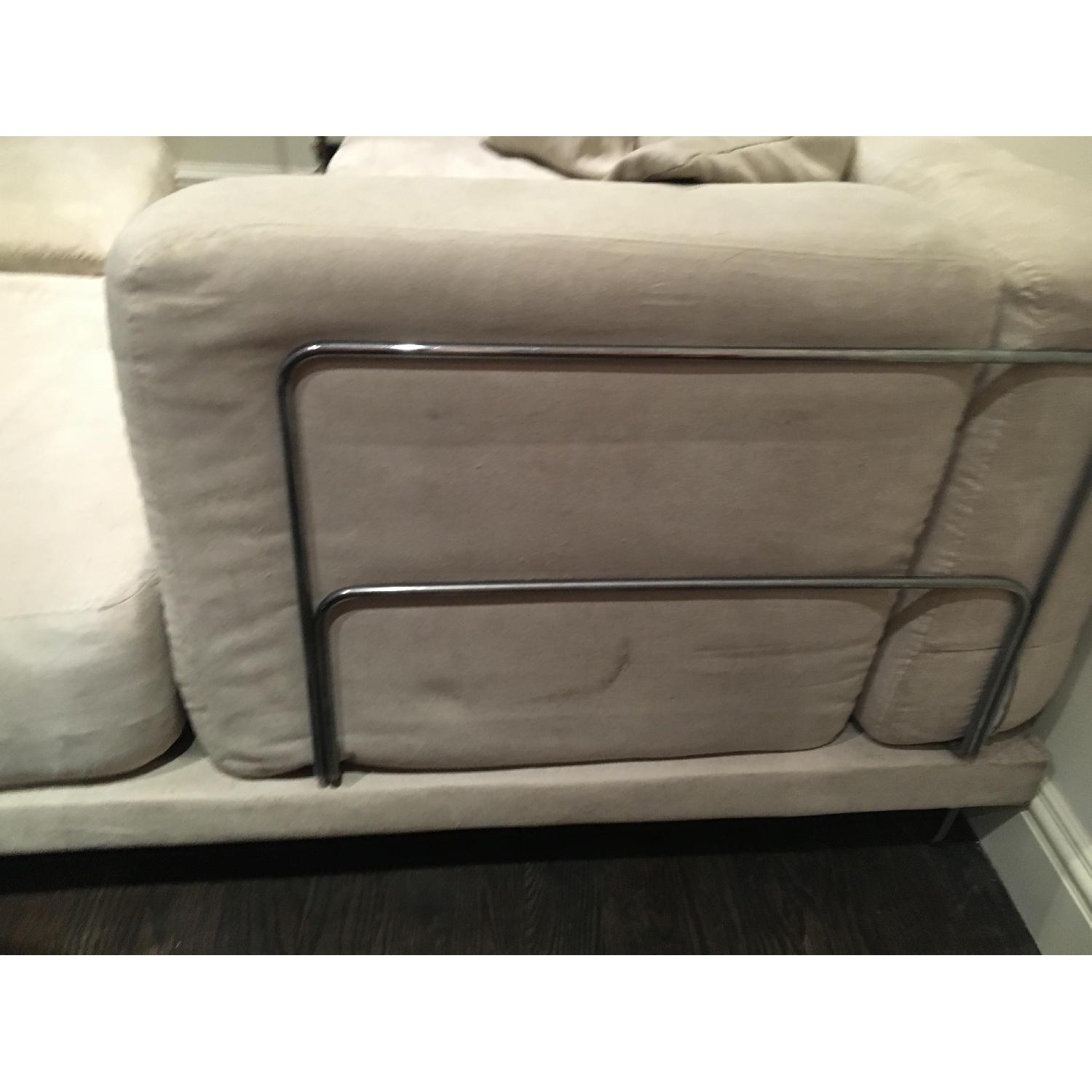 Ikea Tylosand CreamColored Sectional Sofa w/ Ottoman AptDeco