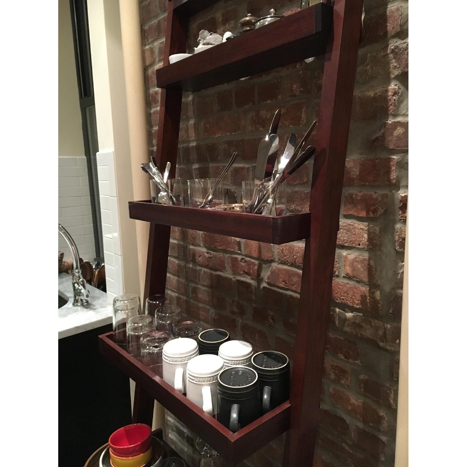 Crate & Barrel Sloane Java Leaning Bookcase - 2 Available - image-4