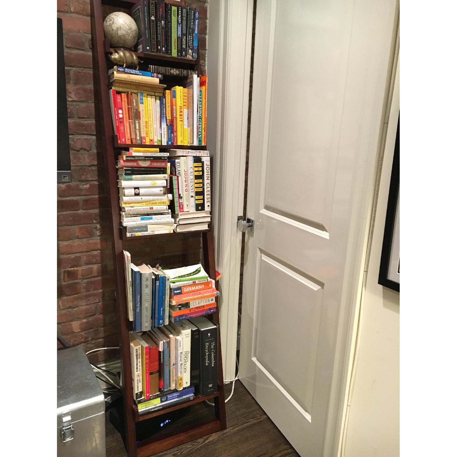 Crate & Barrel Sloane Java Leaning Bookcase - 2 Available - image-6