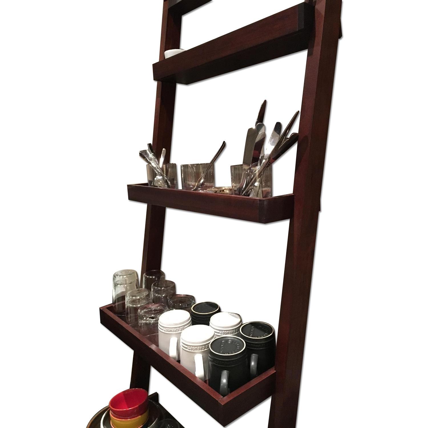 Crate & Barrel Sloane Java Leaning Bookcase - 2 Available - image-8