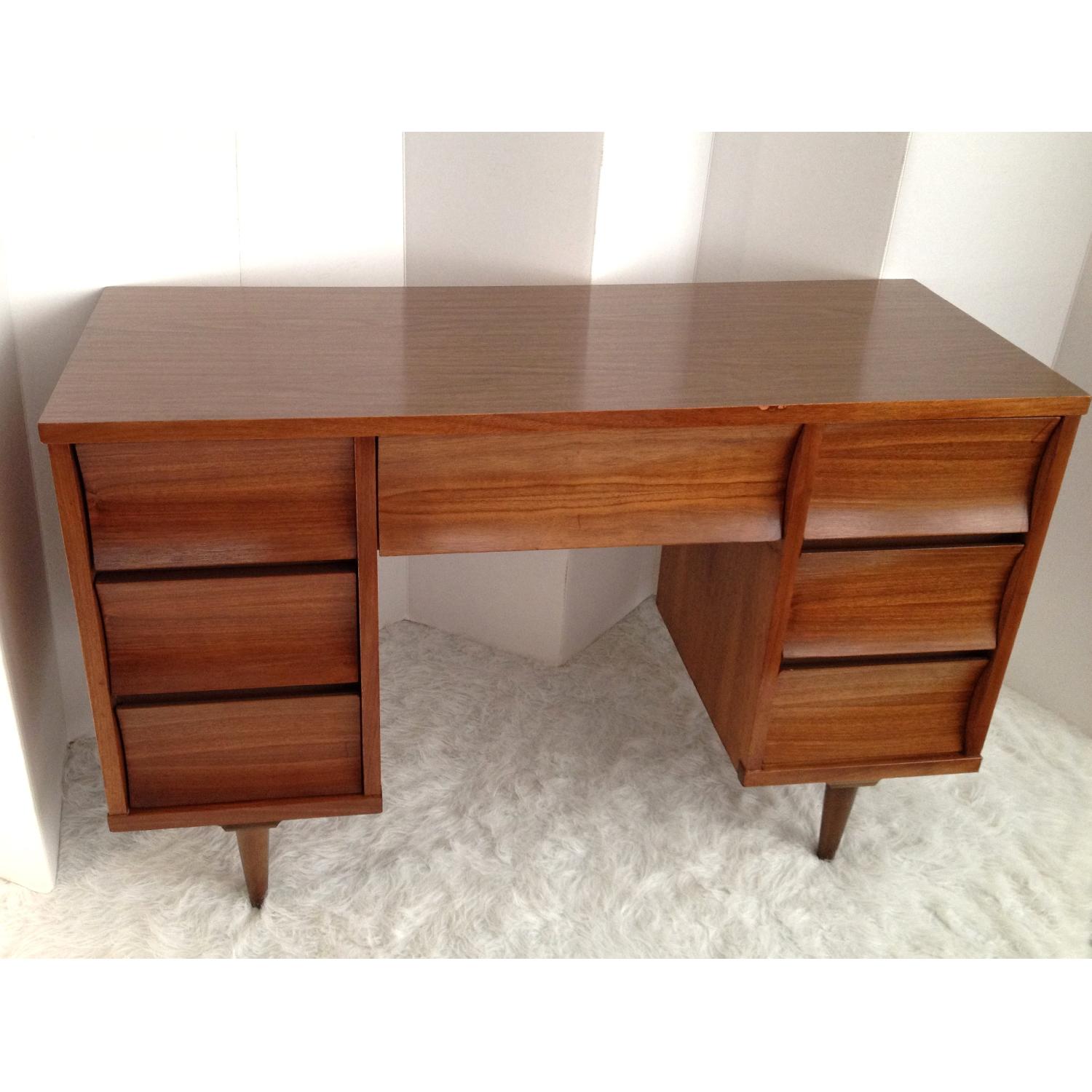 Mid Century Modern Johnson Carper 7 Drawer Desk - image-1