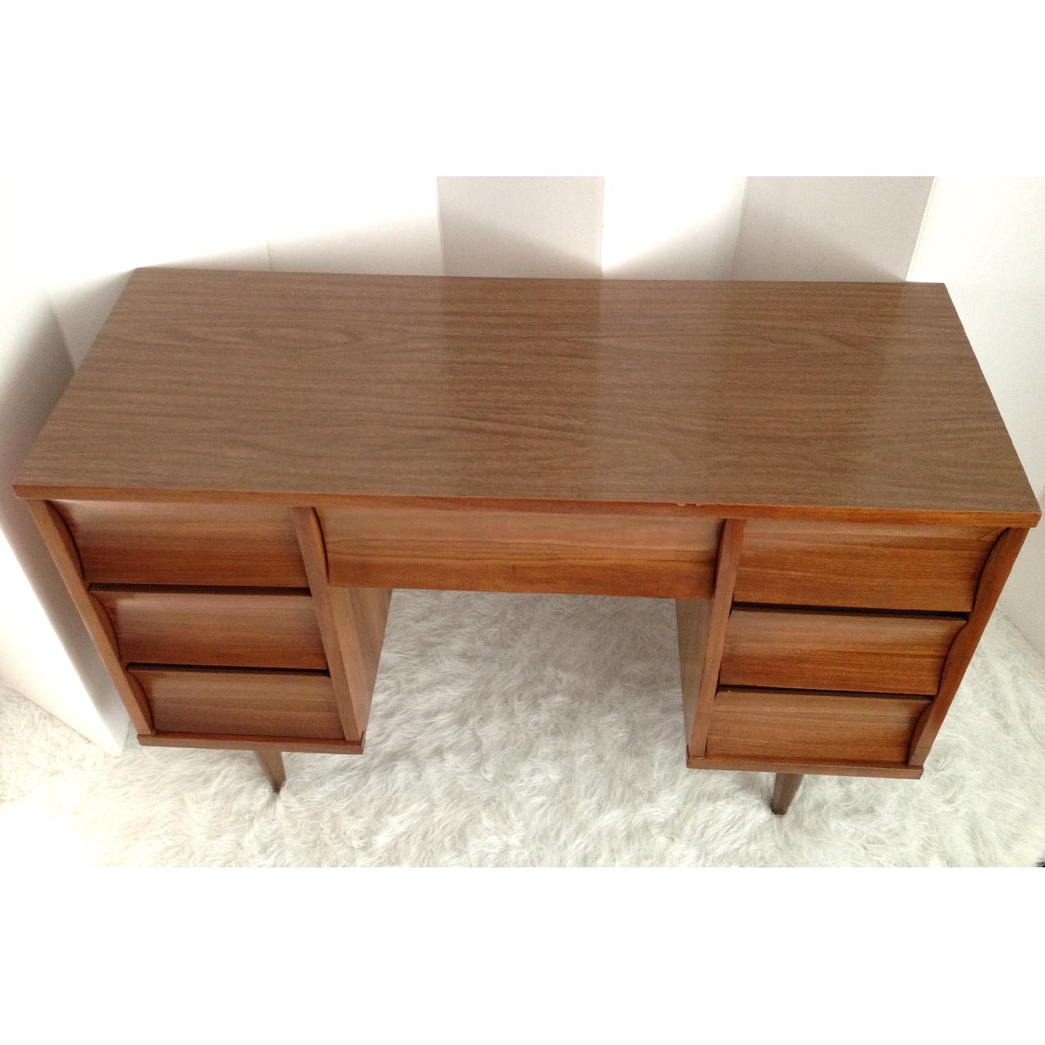 Mid Century Modern Johnson Carper 7 Drawer Desk - image-6