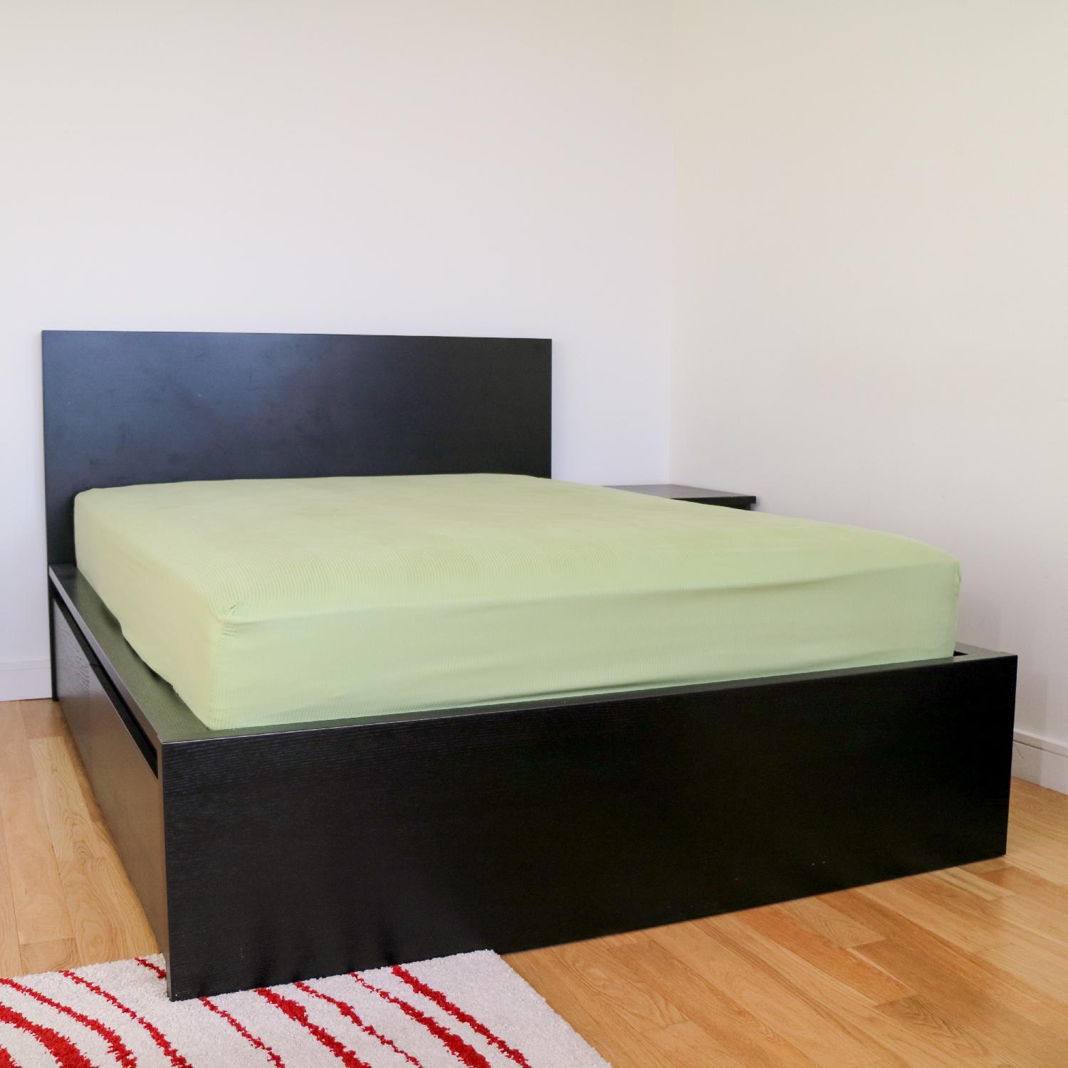 Ikea Malm Full Size Bed w/ Slatted Base & Underbed Storage AptDeco