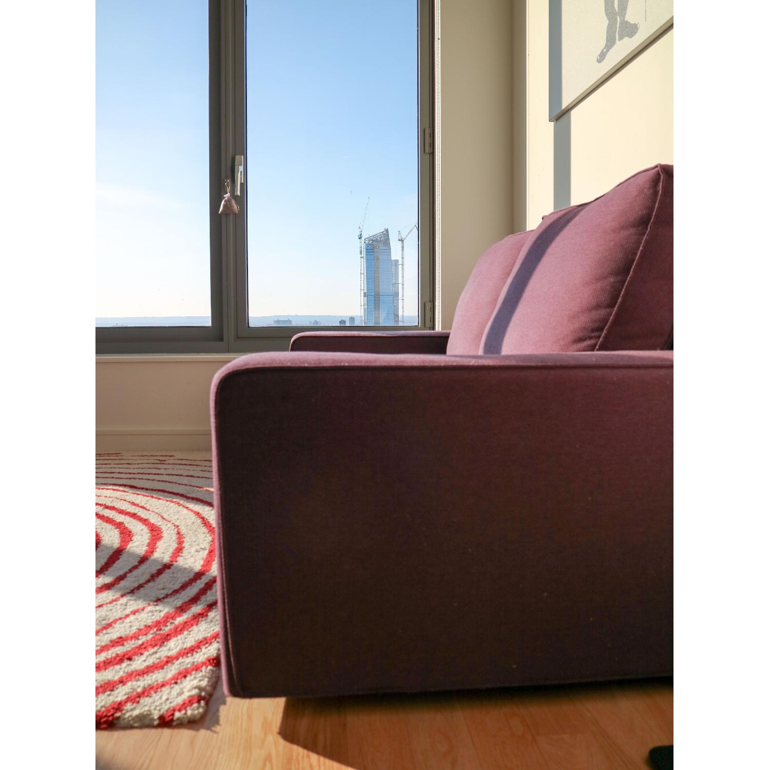 Ikea Kivik Red-Lilac Loveseat w/ Removable Cover - image-2