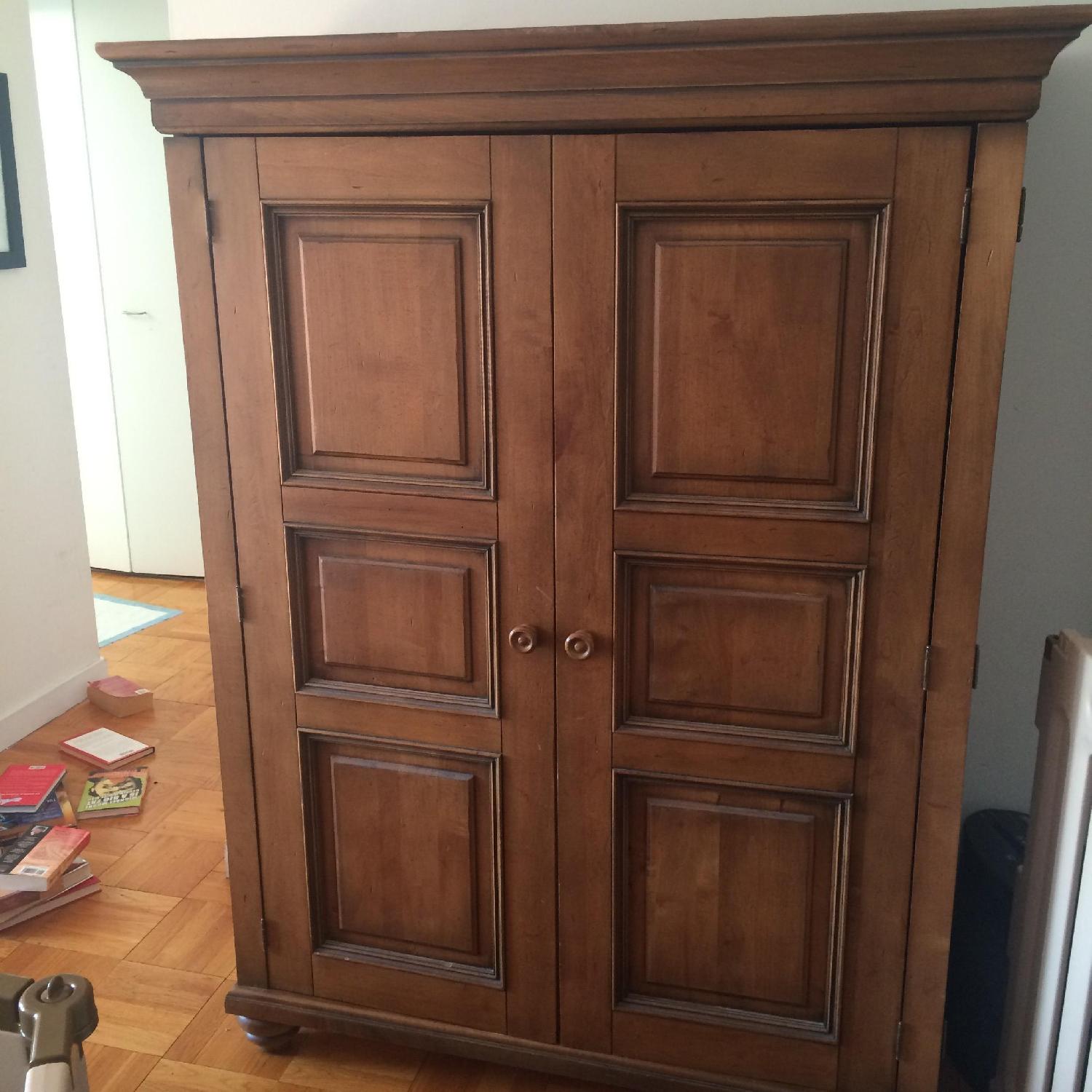 Ethan Allen Armoire with Desk - image-2