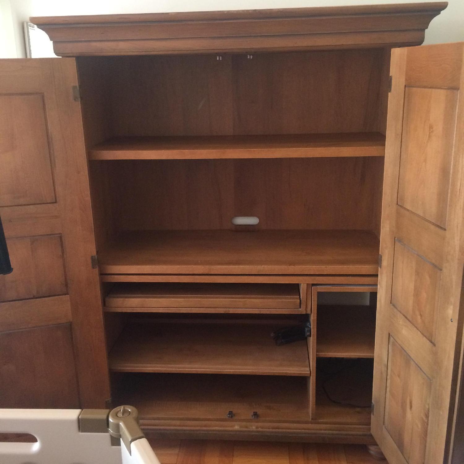 Ethan Allen Armoire with Desk - image-3