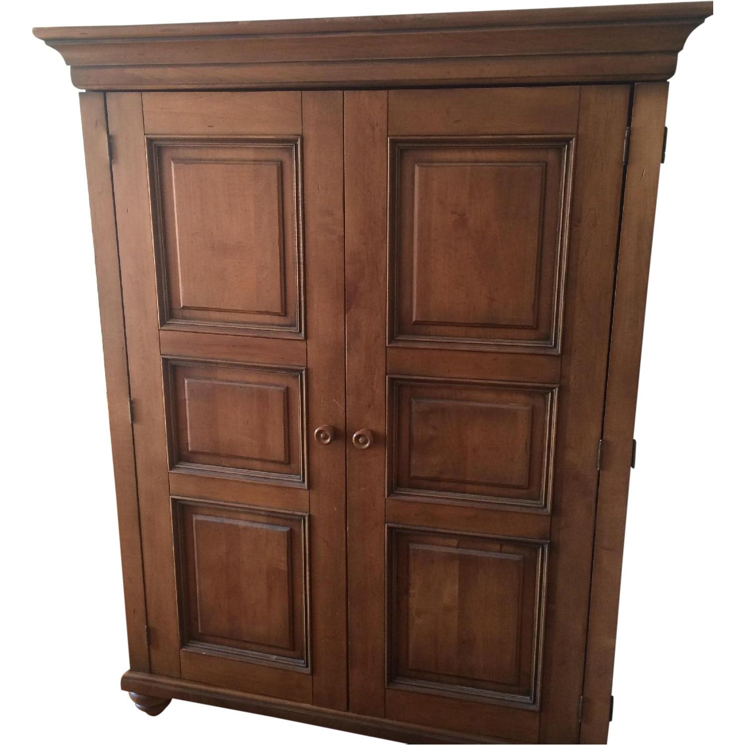 Ethan Allen Armoire with Desk AptDeco