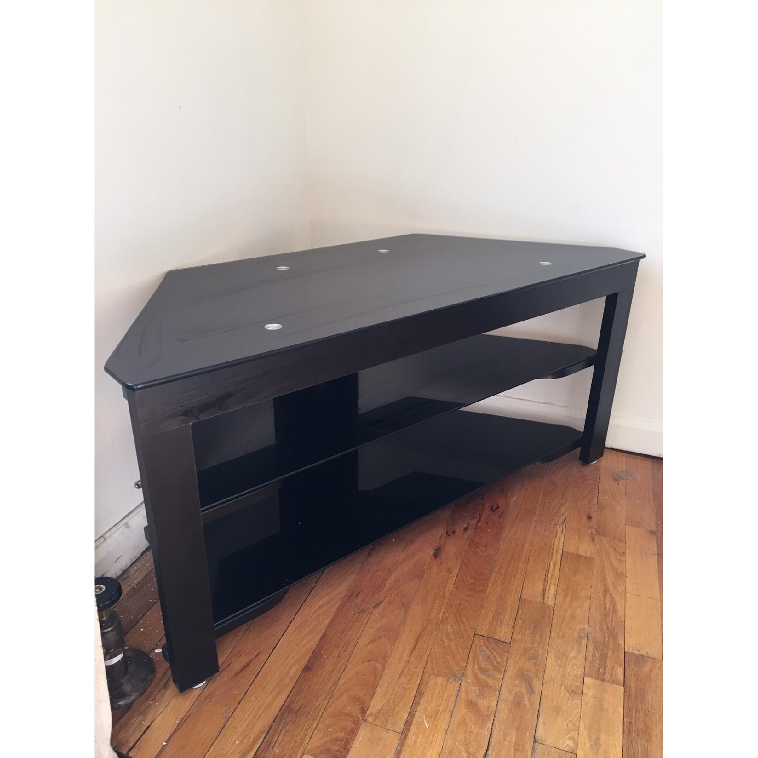 Target 3-Tier Wood & Glass TV Stand - image-1