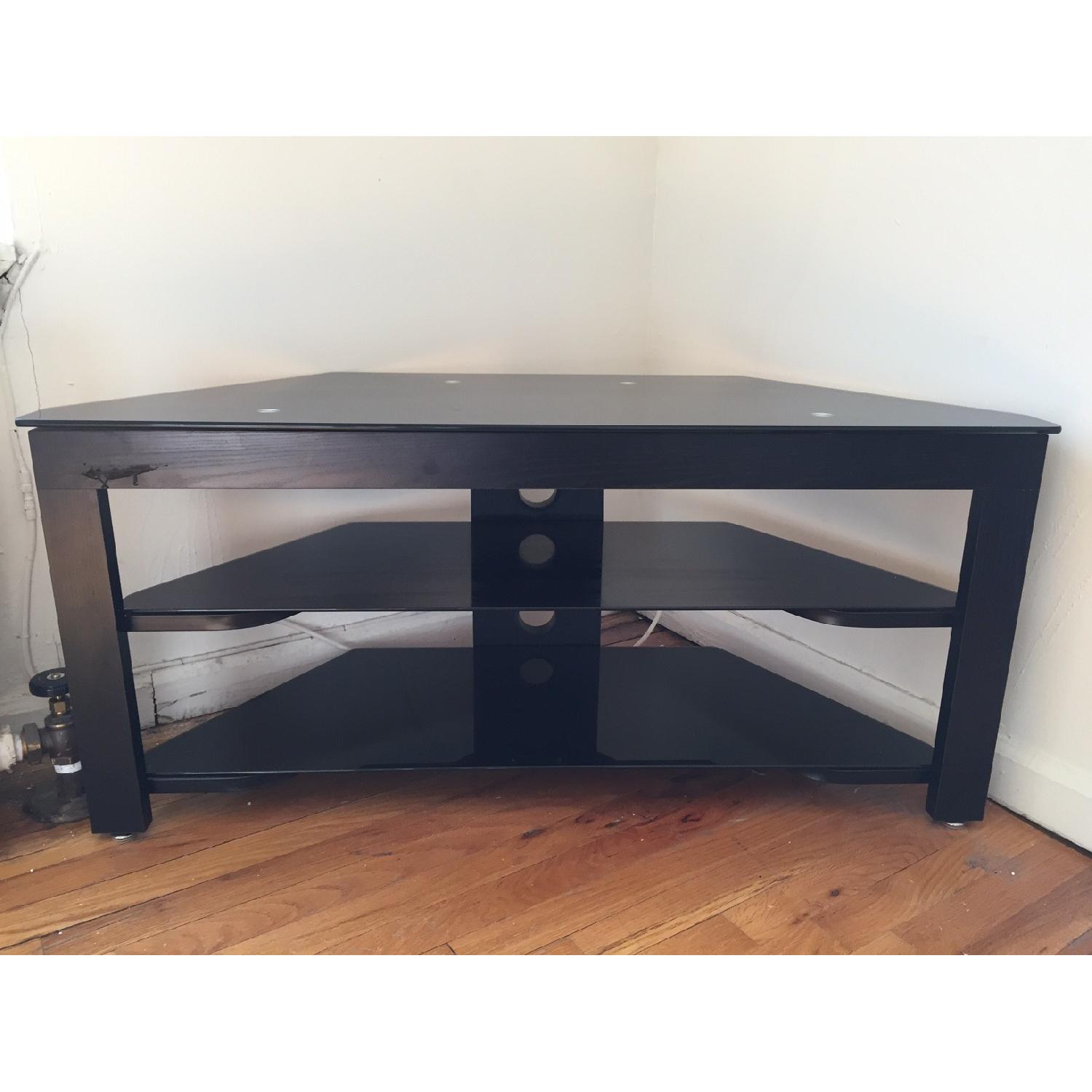 Target 3-Tier Wood & Glass TV Stand - image-2