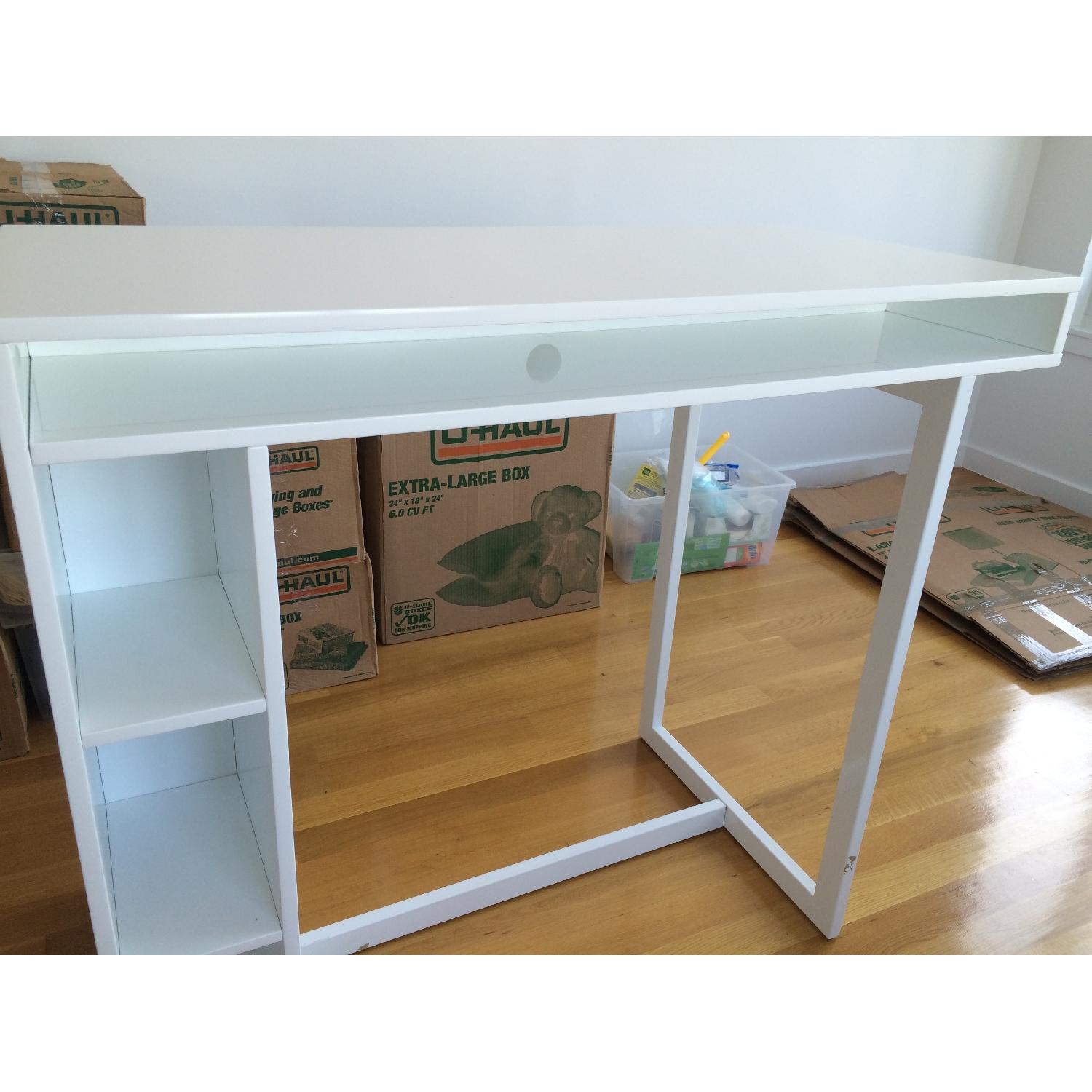 CB2 Public White High Dining Table - image-1