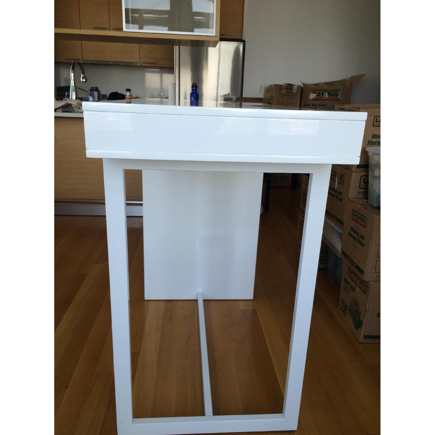 CB2 Public White High Dining Table - image-3