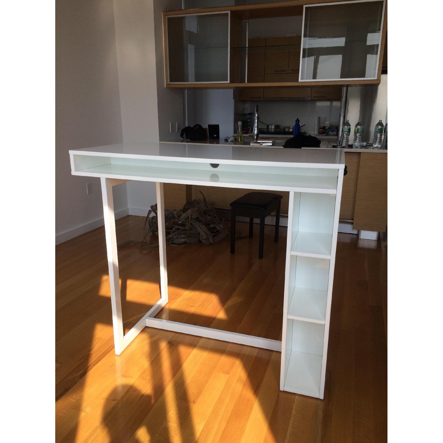 CB2 Public White High Dining Table - image-6