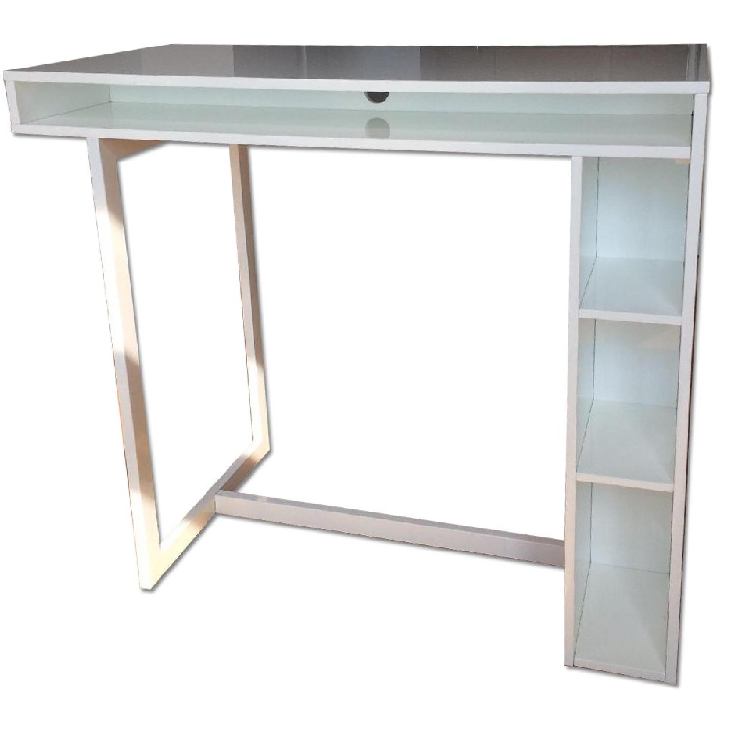 CB2 Public White High Dining Table - image-7