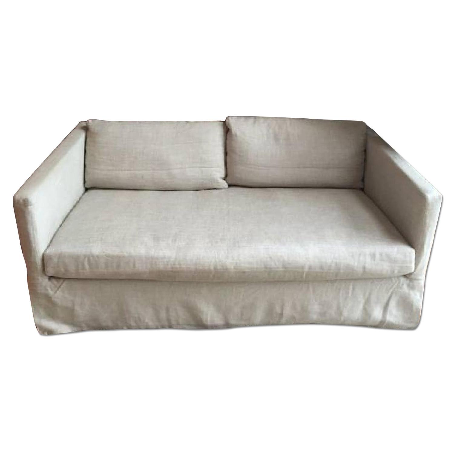 Restoration Hardware Linen Sofa - image-0