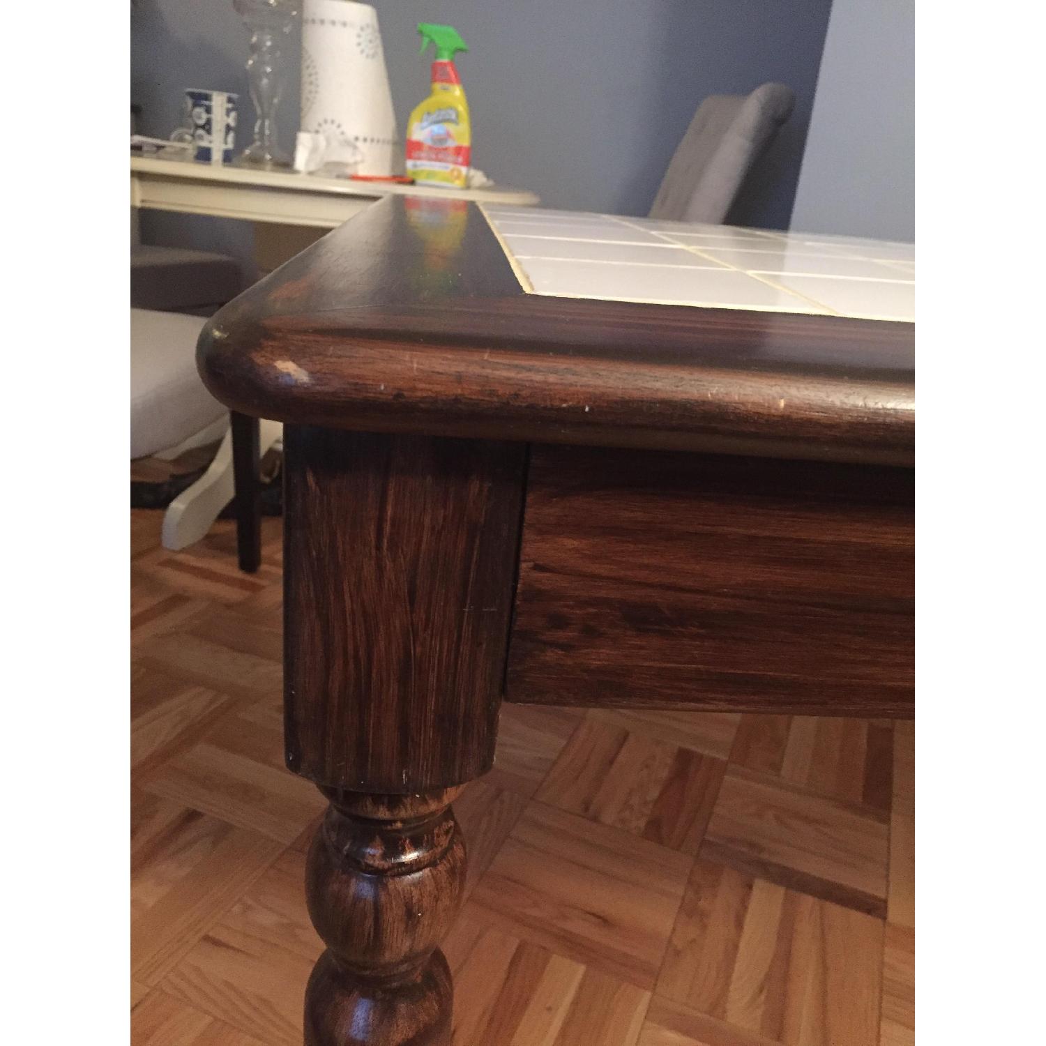 Dark Wood Tile Top Kitchen/Dining Table - image-6