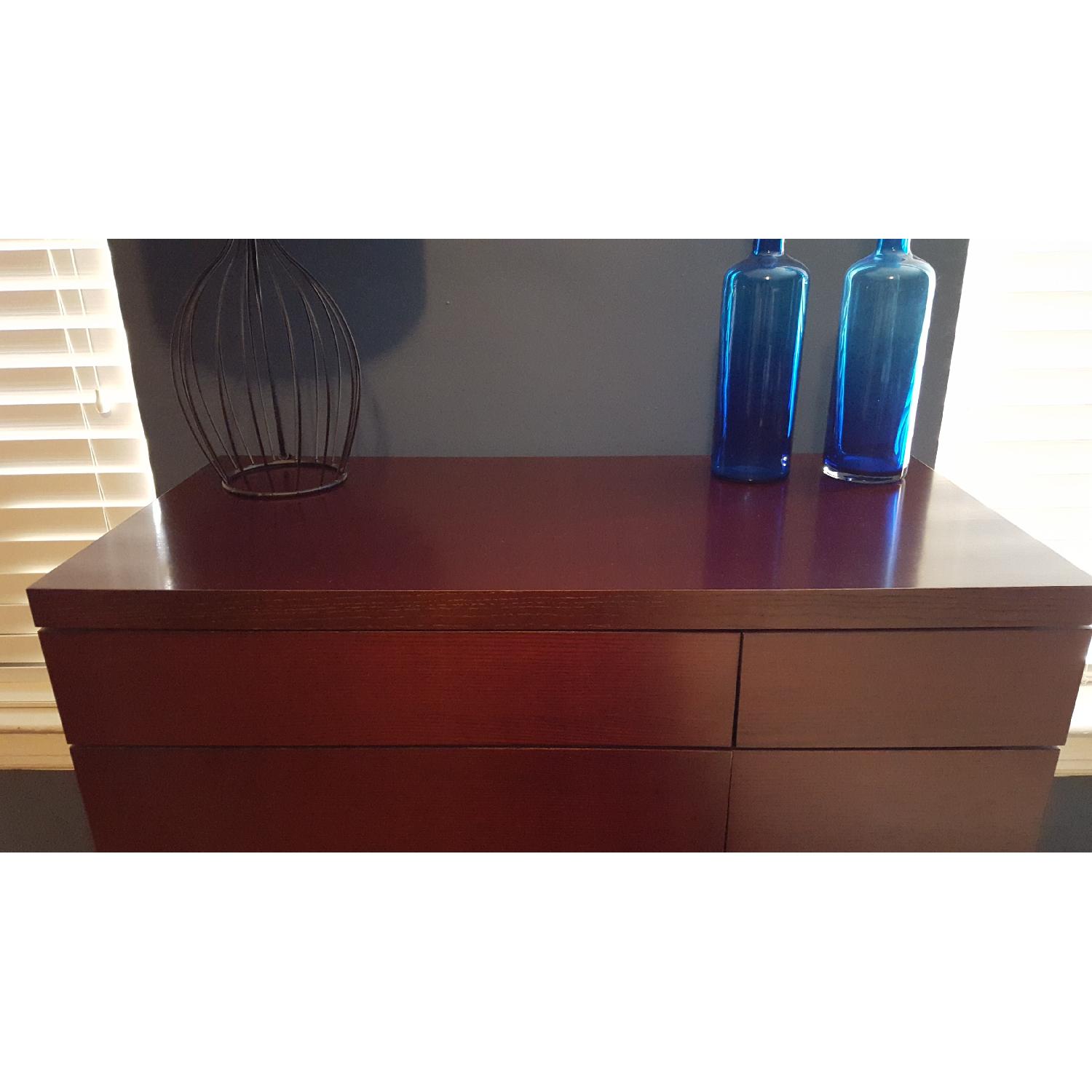 9 Drawer Dresser in Brown w/ Slate Blue Interiors - image-4