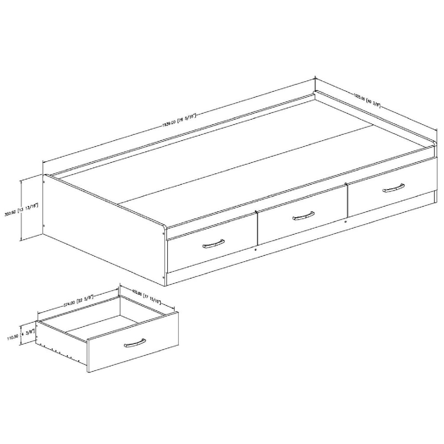Storage Twin Mates Bed Frame - image-2