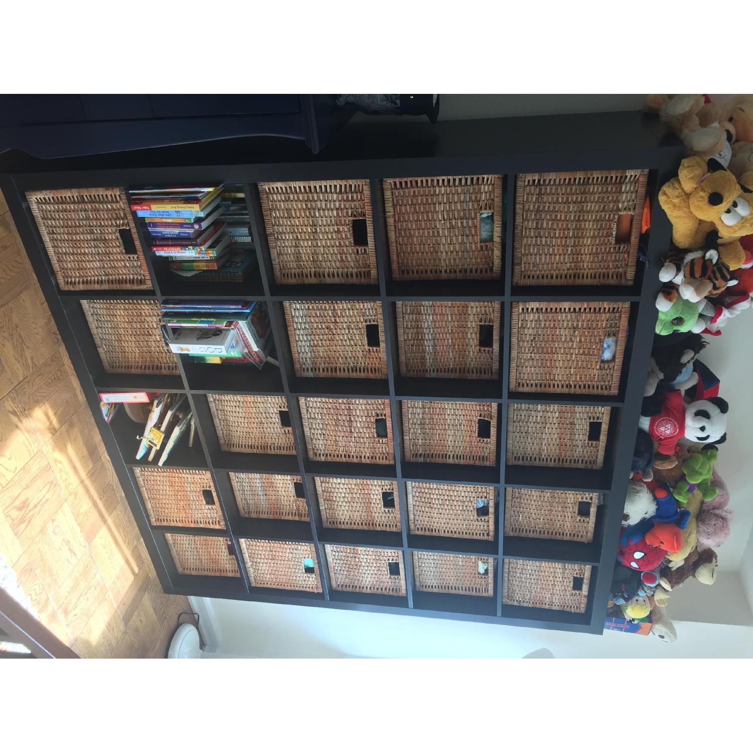 Ikea Kallax Bookcase w/ 15 Storage Baskets - image-2