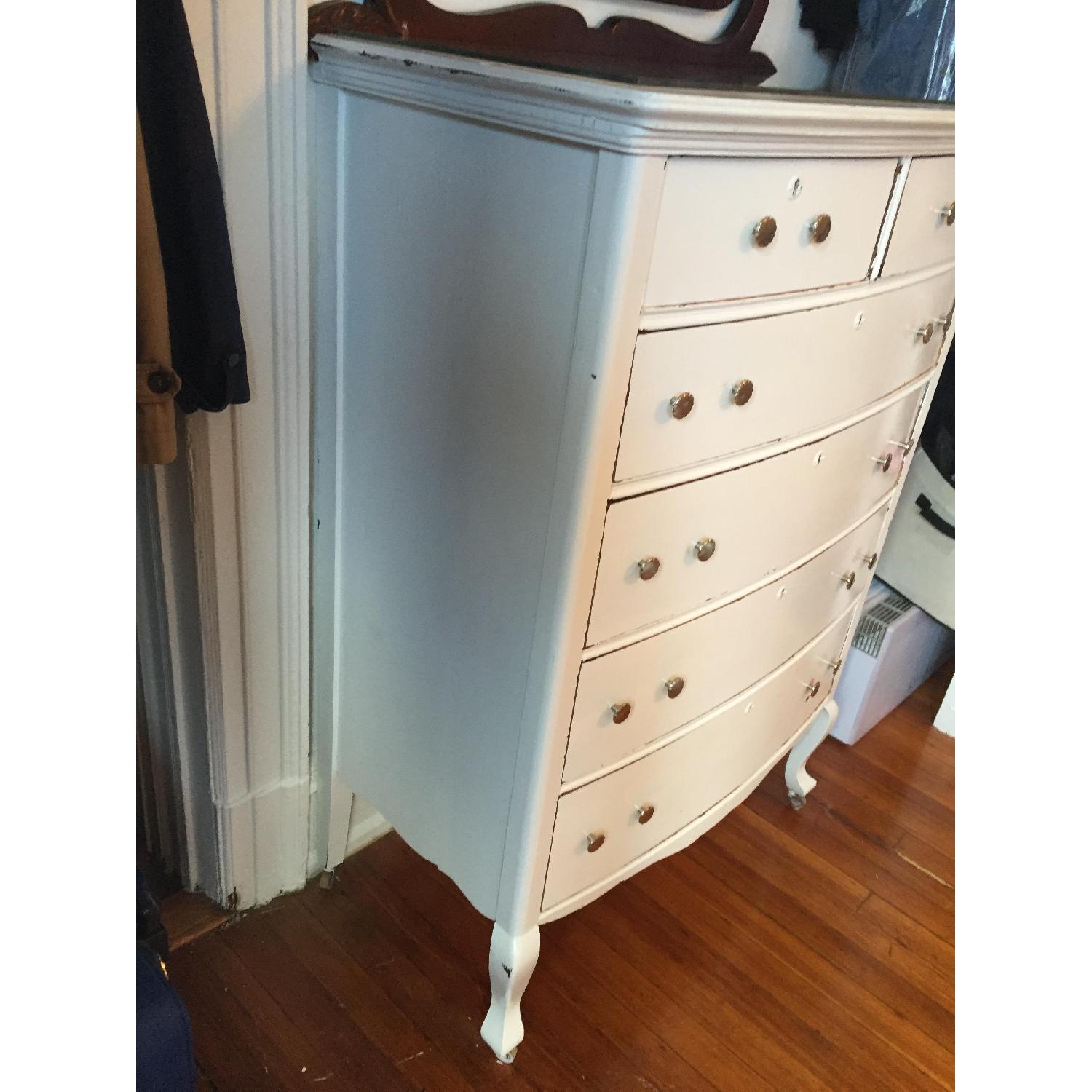 Antique White Dresser w/ Mirror - image-4