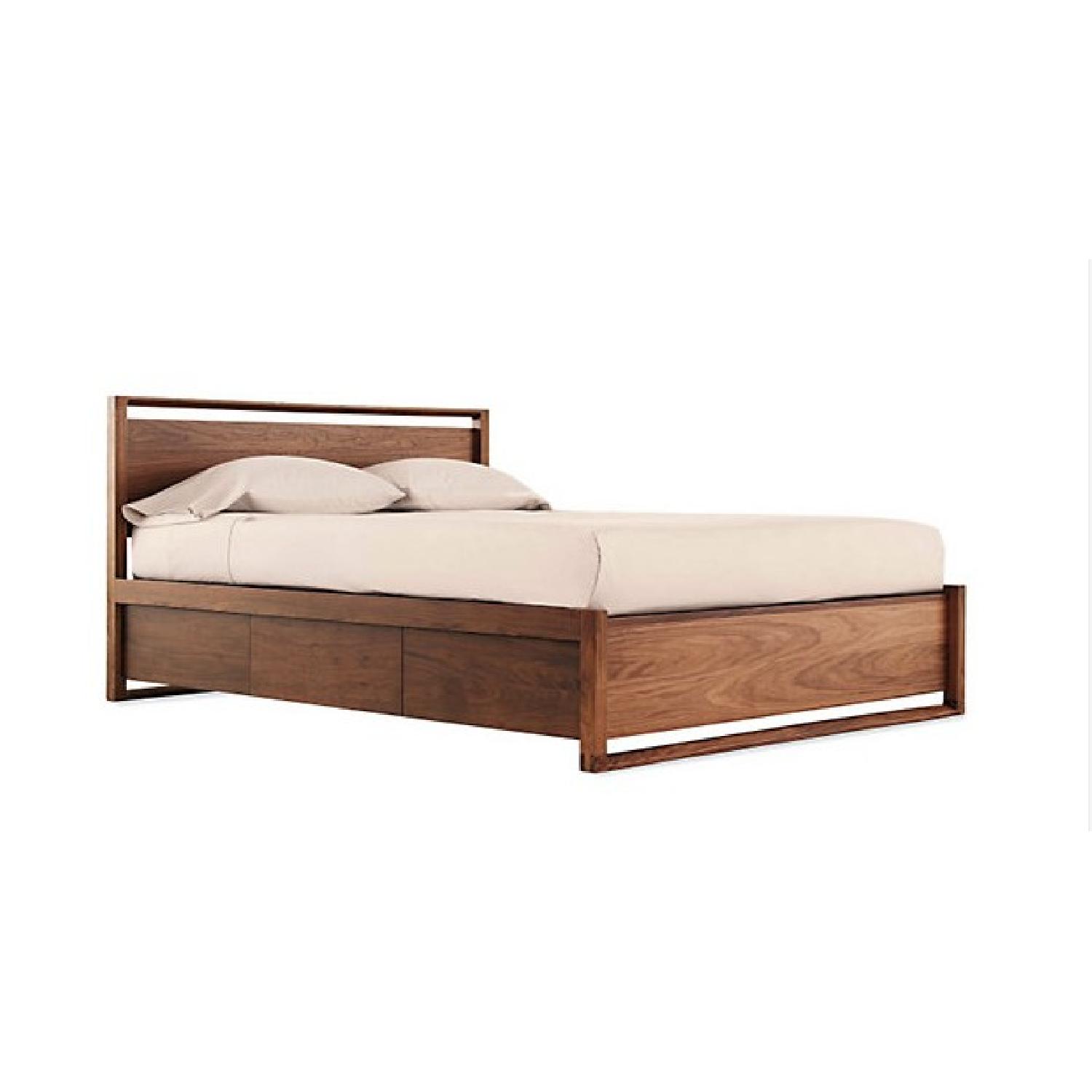 Design Within Reach Matera Walnut King Bed w/ Storage - image-1