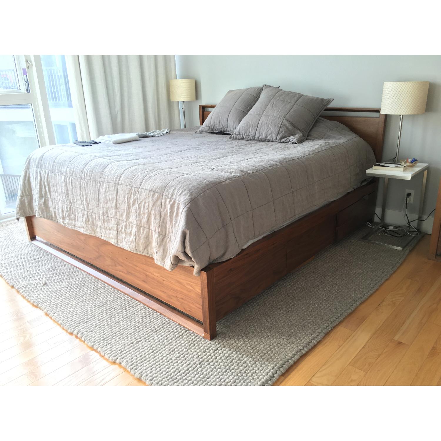 Design Within Reach Matera Walnut King Bed w/ Storage - image-2