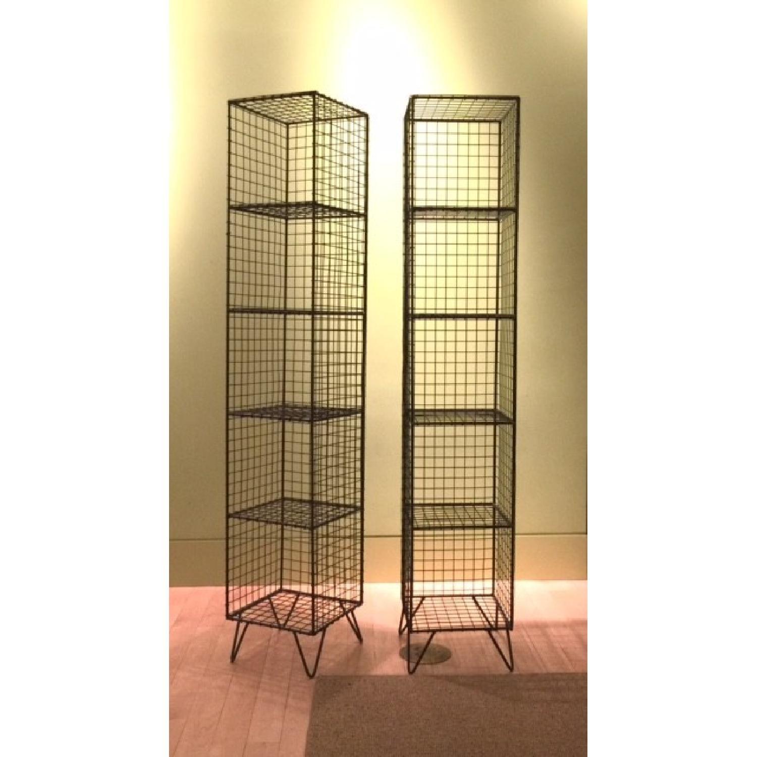 CB2 Wire Tower Shelving - Pair - image-2