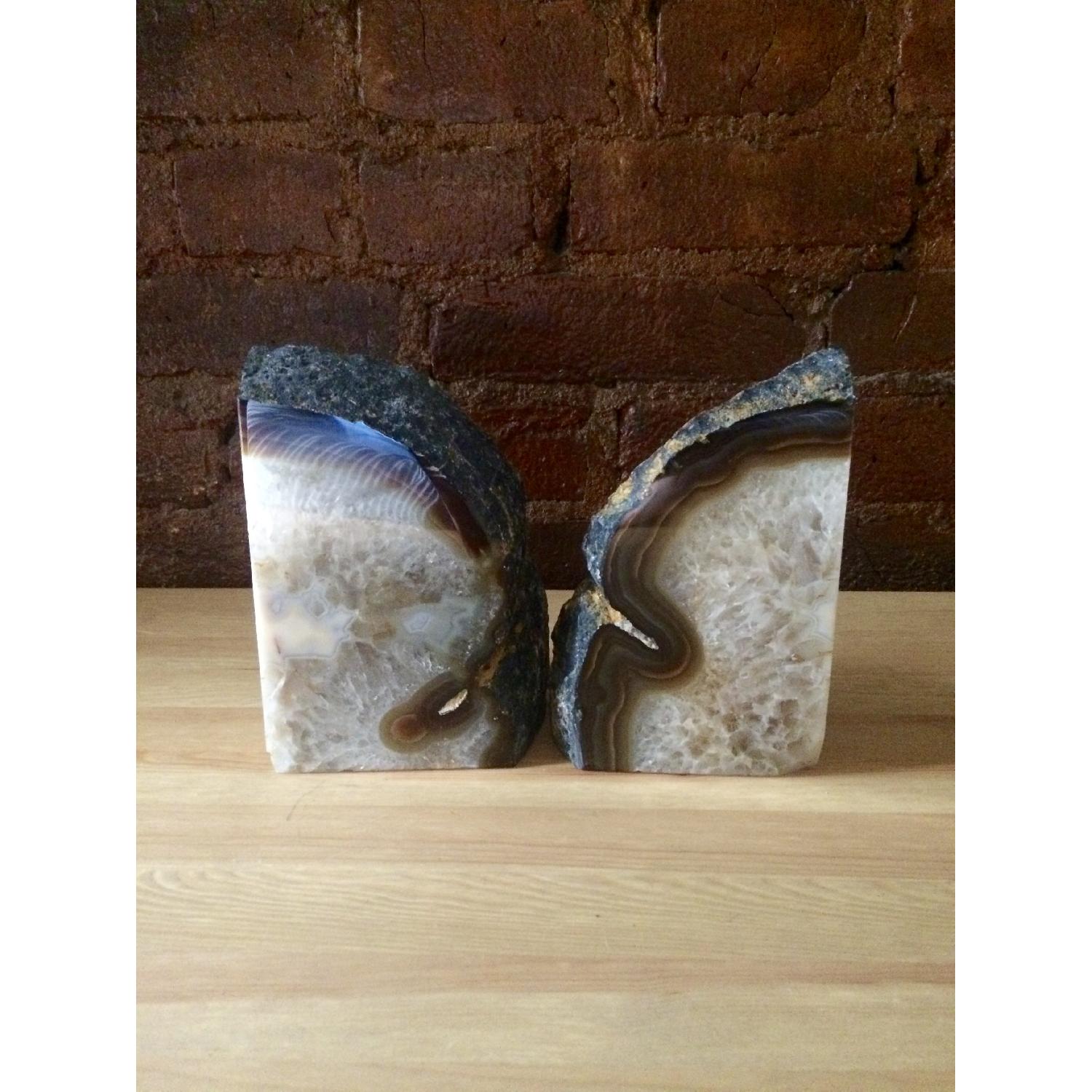 Pottery Barn Geode Bookends - Pair - image-1