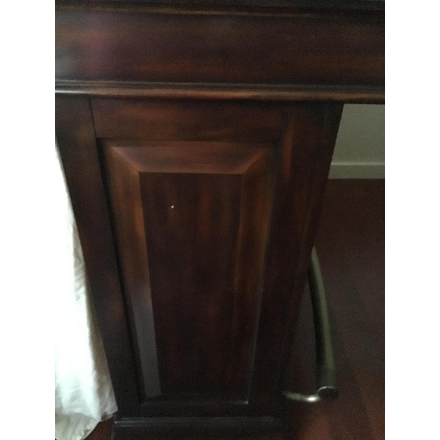 Wood & Italian Marble Top Bar w/ 2 Stools - image-2