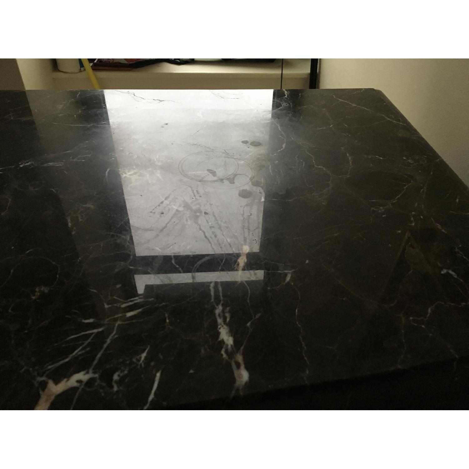 Wood & Italian Marble Top Bar w/ 2 Stools - image-3