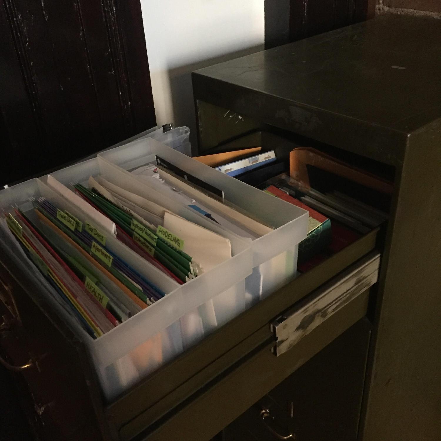 Vintage 4 Large Drawer Industrail File Cabinet - image-4