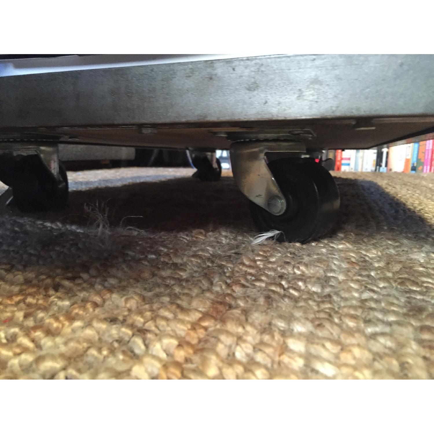 Industrial Coffee Table w/ Wheels - image-2