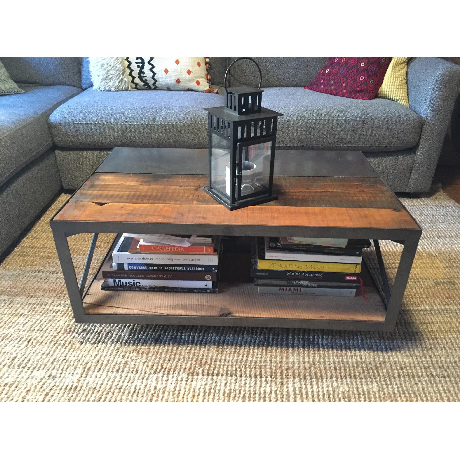 Industrial Coffee Table w/ Wheels - image-3
