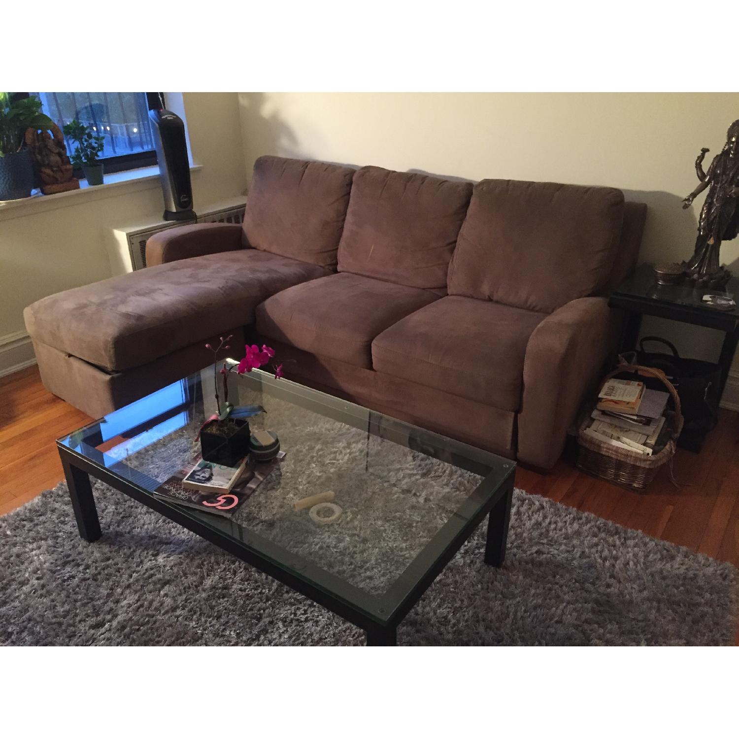 Crate & Barrel Sleeper Sectional Sofa - image-1