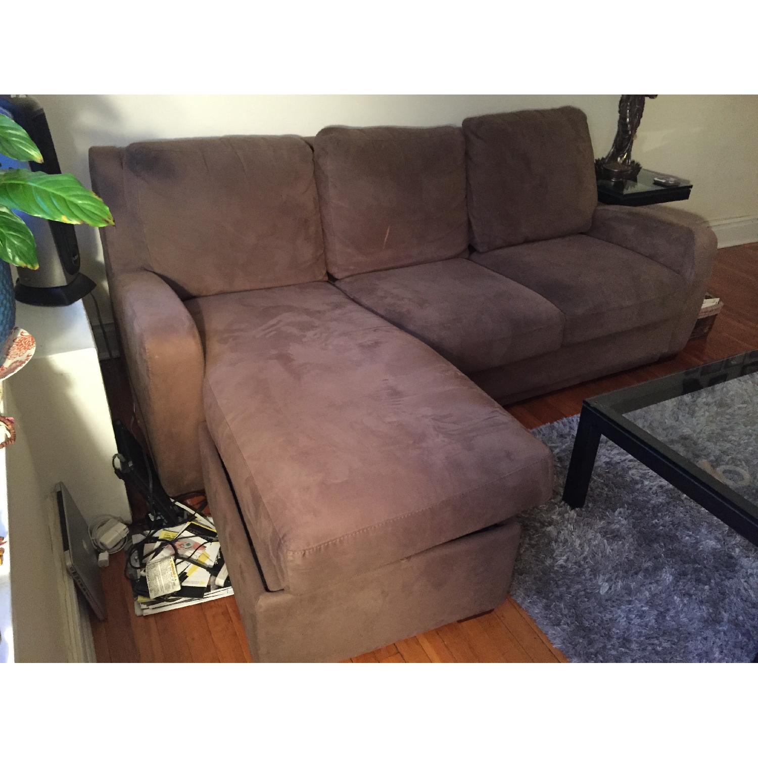 Crate & Barrel Sleeper Sectional Sofa - image-2