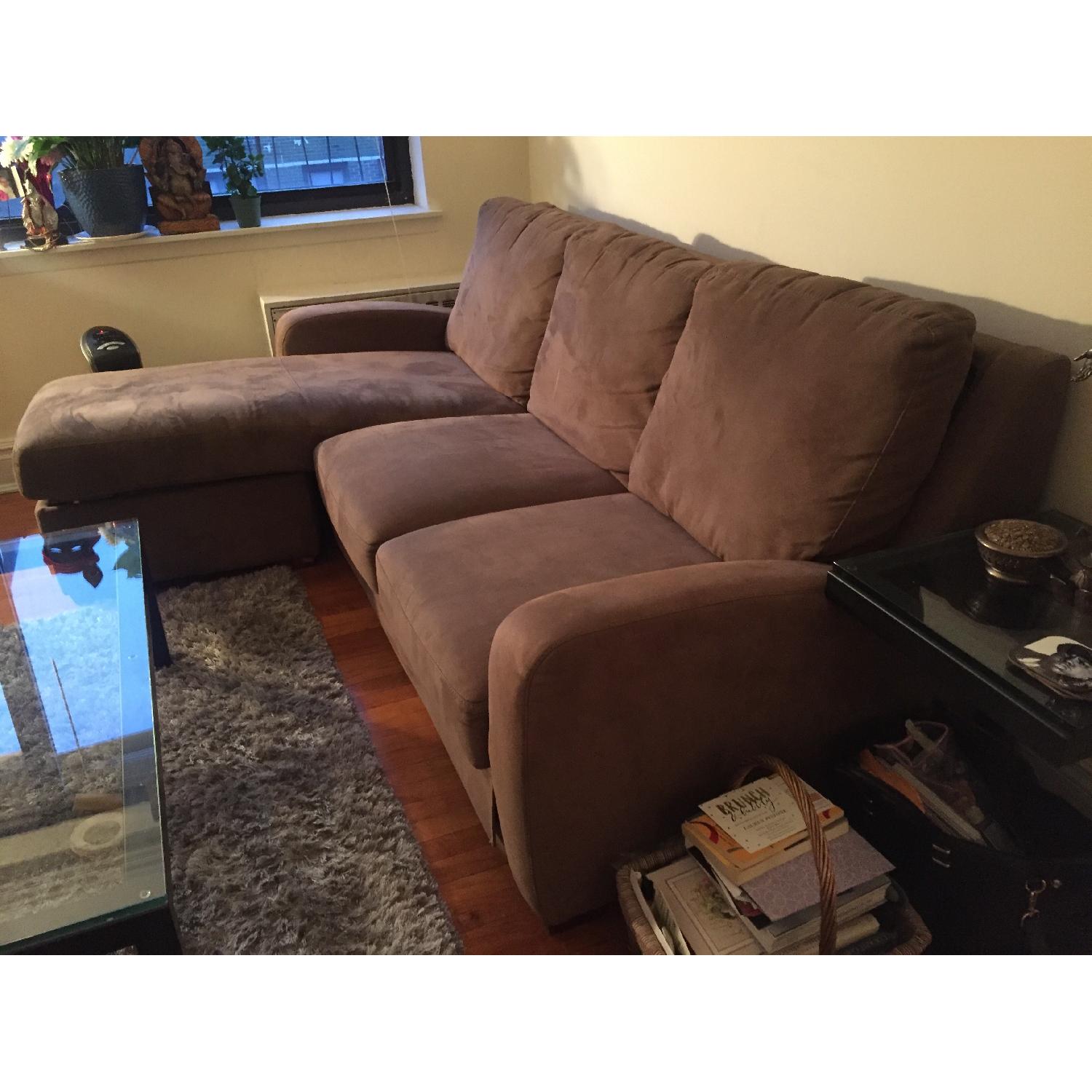 Crate & Barrel Sleeper Sectional Sofa - image-3