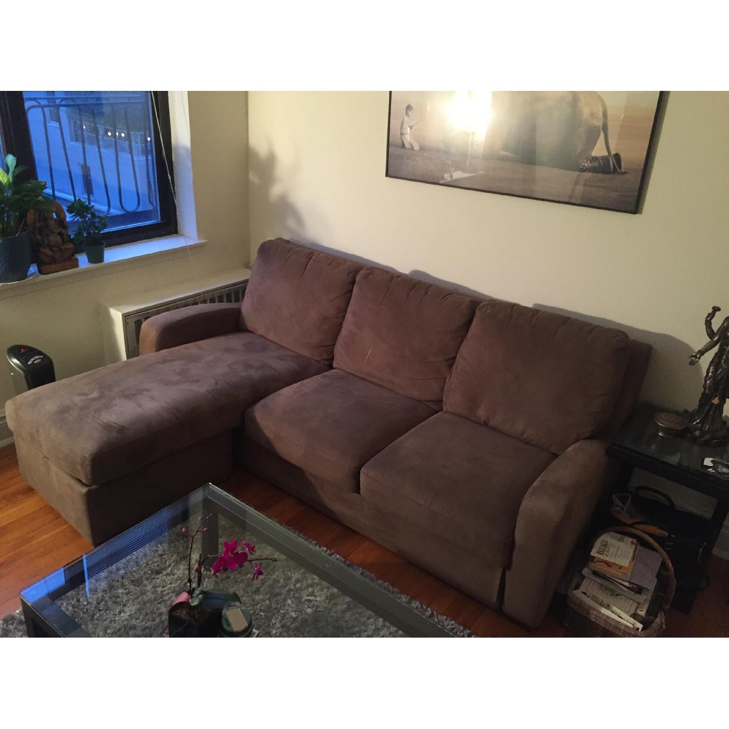 Crate & Barrel Sleeper Sectional Sofa - image-4