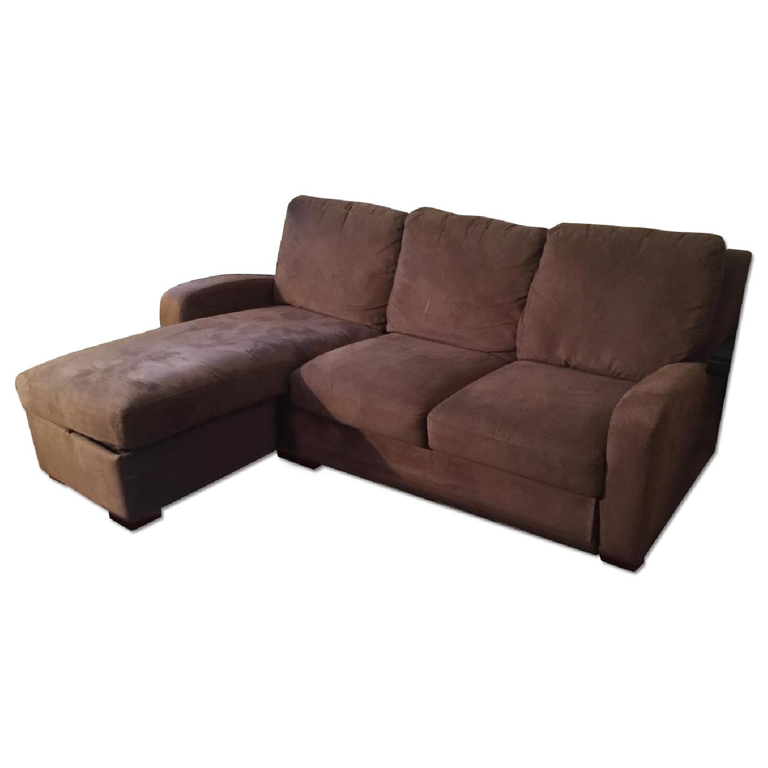 Crate & Barrel Sleeper Sectional Sofa - image-0