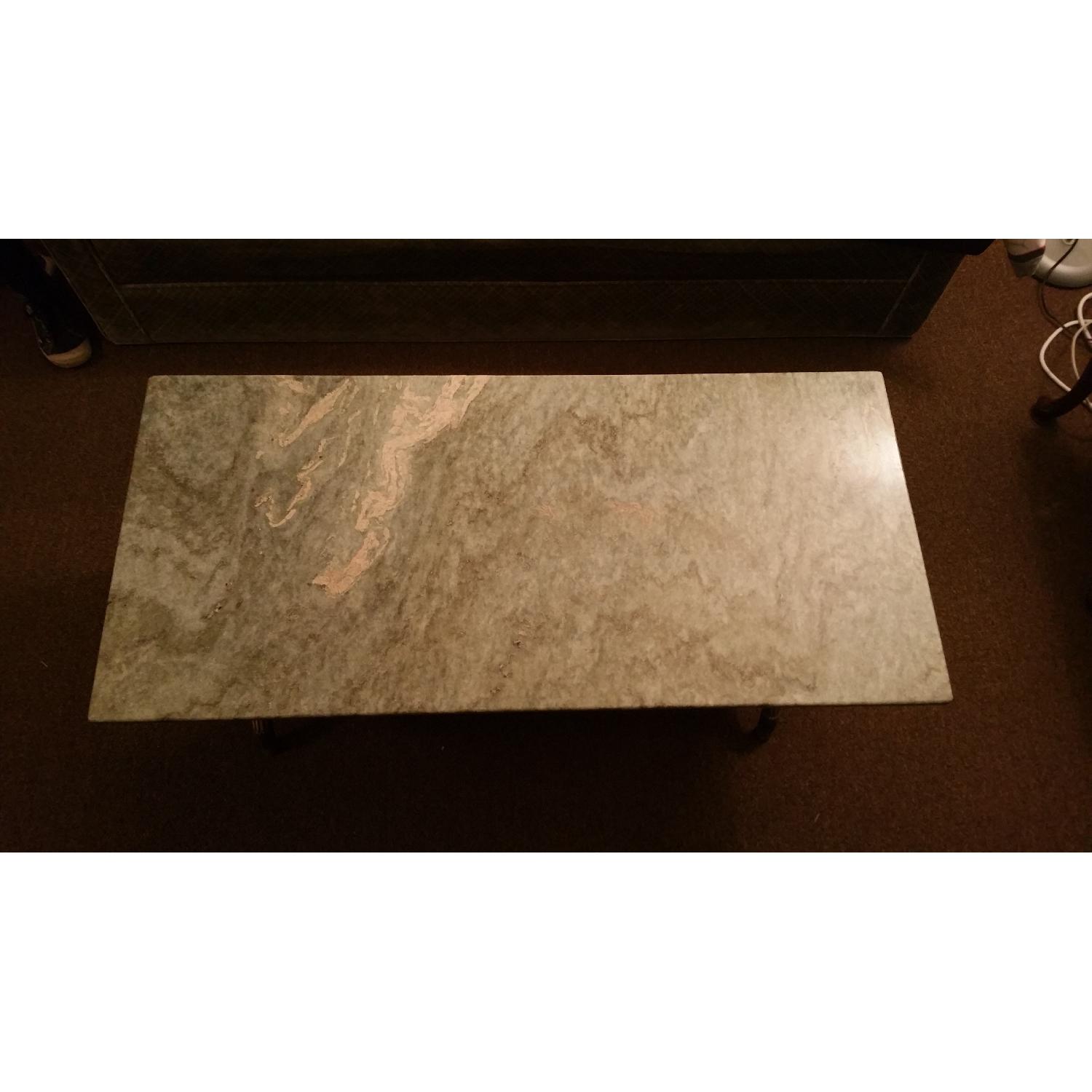 Antique Marble Coffee Table - image-1