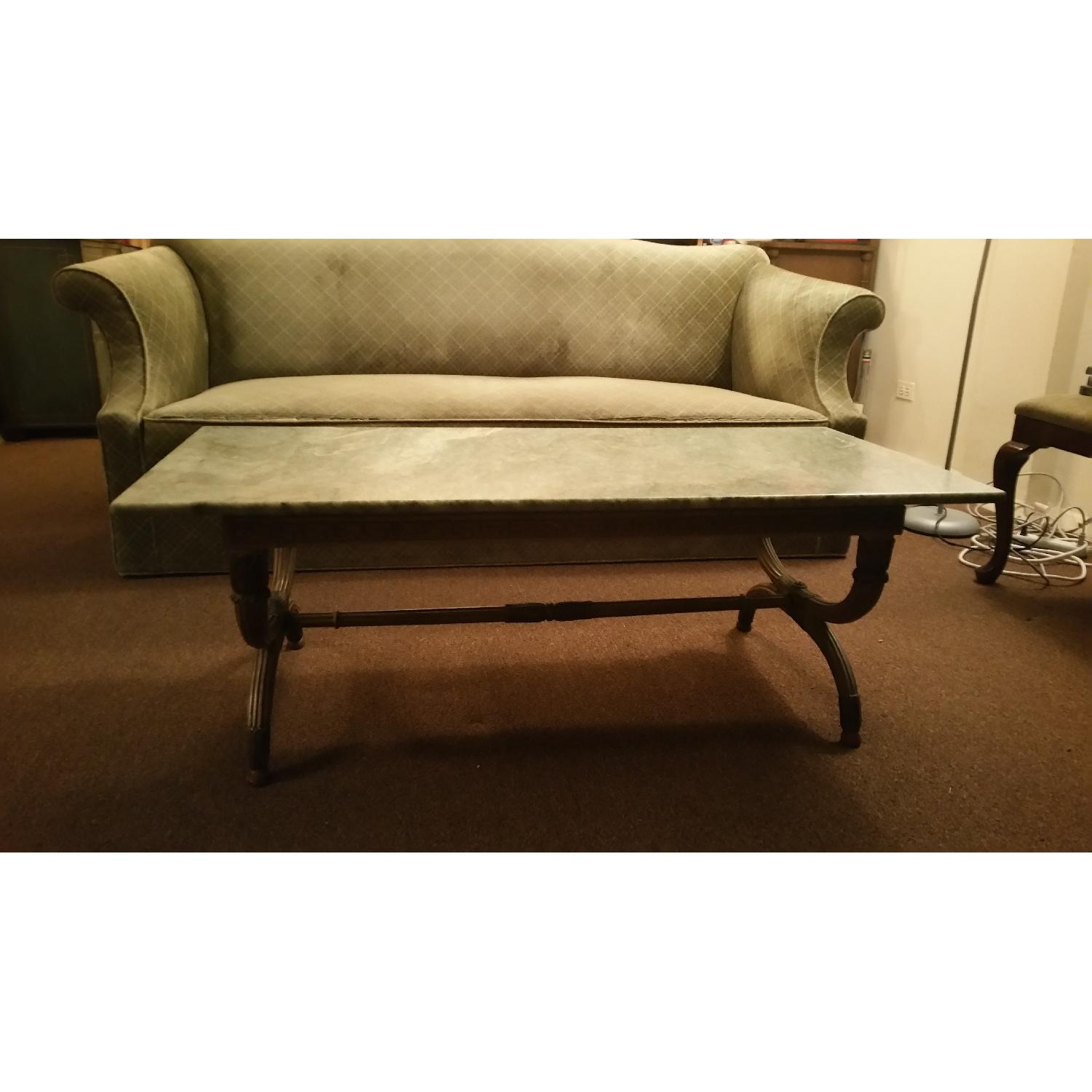 Antique Marble Coffee Table - image-3