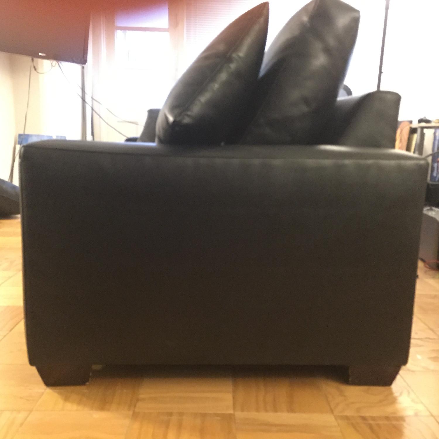 Custom Pebbled Leather Sofa - image-3