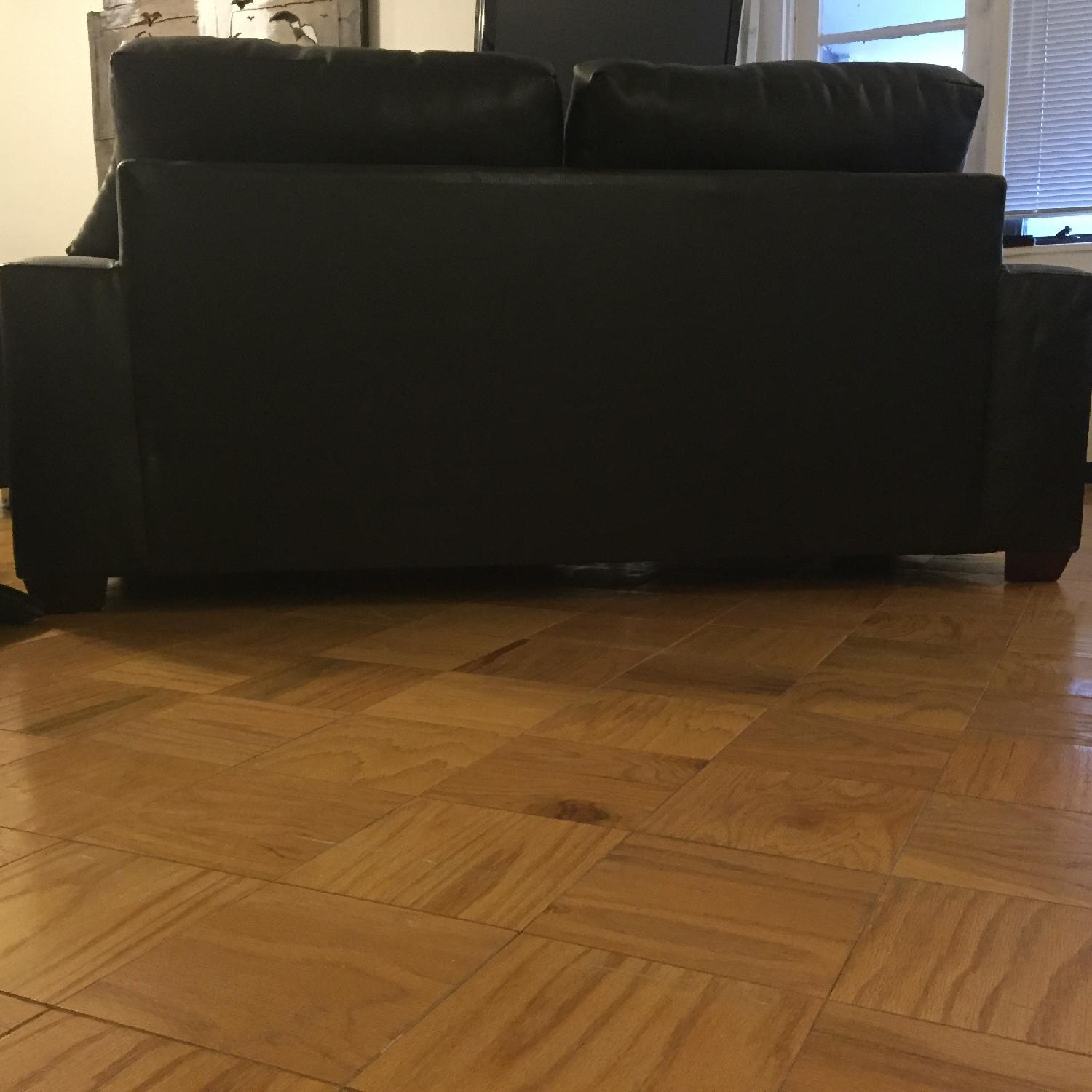 Custom Pebbled Leather Sofa - image-4