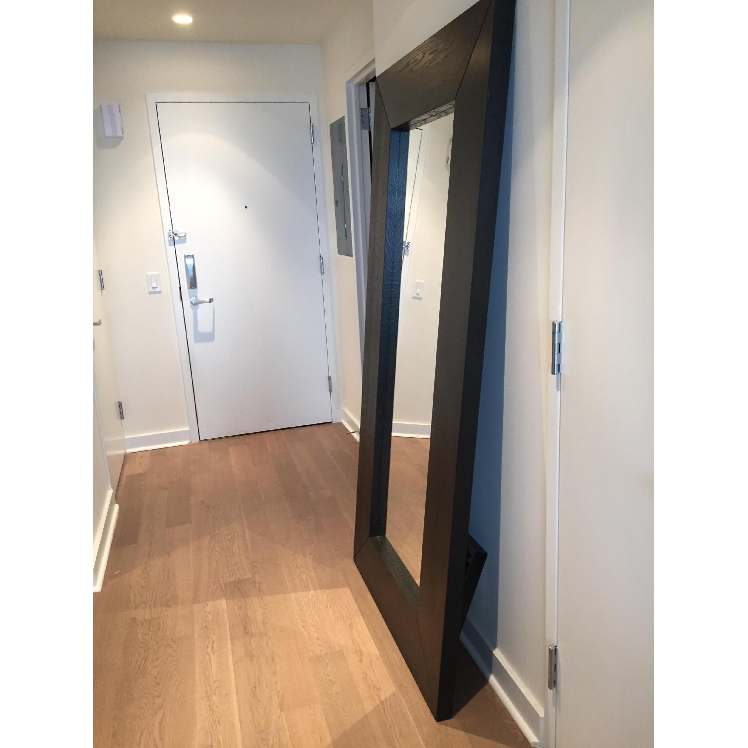 Ikea Mongstad Black-Brown Wood Frame Floor Mirror - image-2