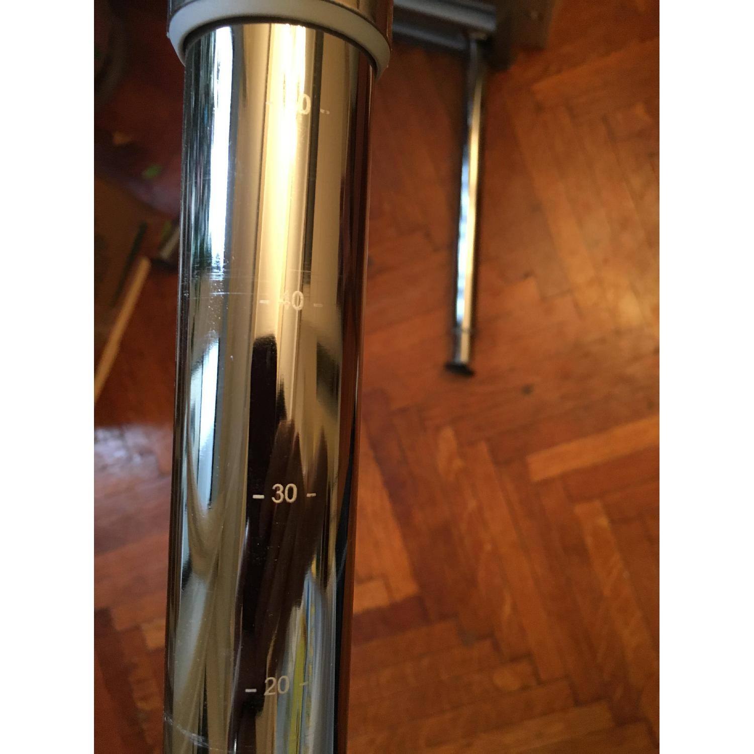 Ikea Kidney-Shaped White Glass Desk w/ A Legs - image-3