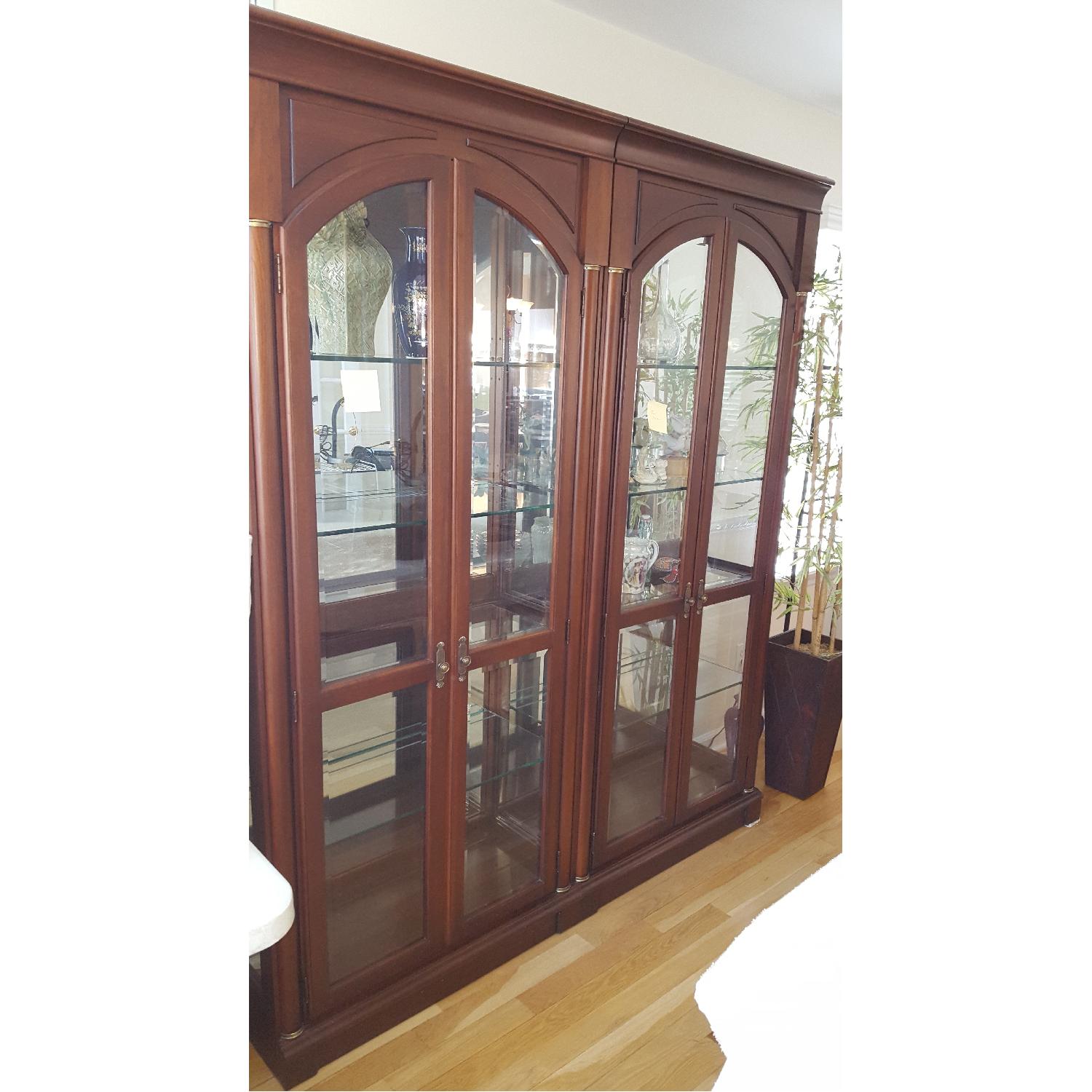 Ethan Allen Glass Shelf Cabinet - image-2